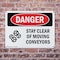 Signmission Stay Clear Of Moving Conveyors Danger Sign, Plastic, 10in W x 7in L, 2PK OS-2PACK-DS-P-710-L-1579 - alternate 3